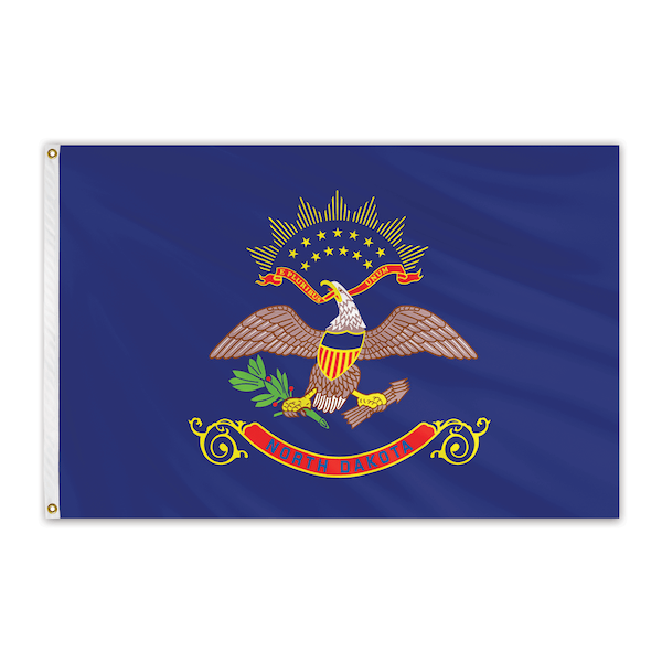 Global Flags Unlimited North Dakota Outdoor Nylon Flag 2'x3' 200519